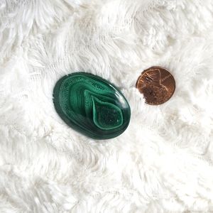 Malachite brooch simple